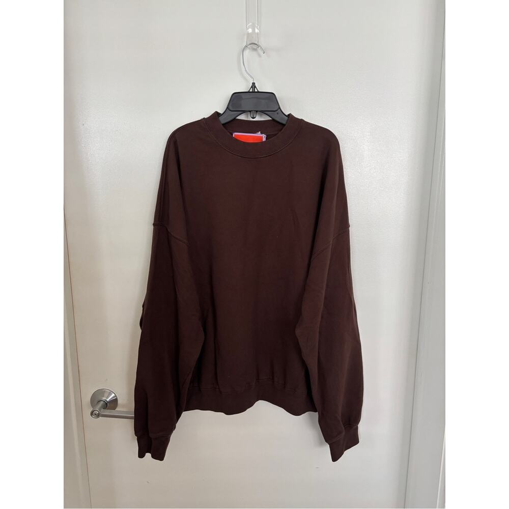 LA DOUBLE J Chocolate Brown "Book Your Future with Me" Off Court Sweatshirt - Picture 5 of 8